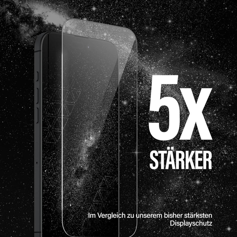 Folie de protectie Ecran PanzerGlass Ultra-Wide Ceramic II EasyAligner pentru Apple iPhone 17 / 16 Pro, Sticla Securizata, Full