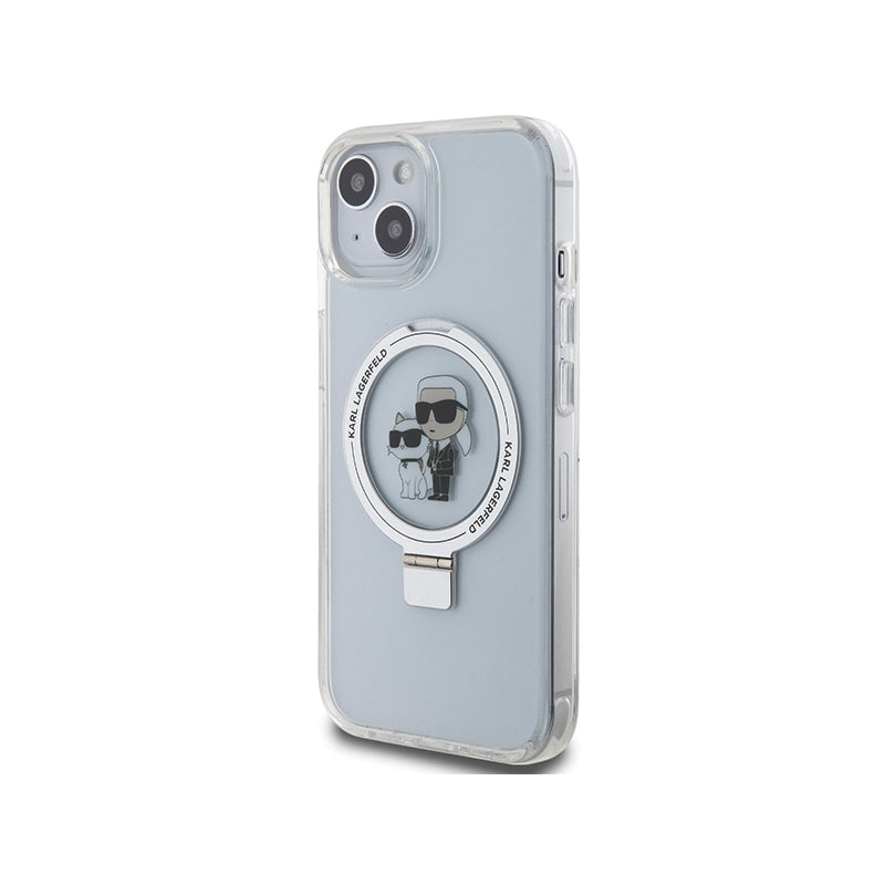 Husa MagSafe pentru Apple iPhone 14, Karl Lagerfeld, Ring Stand Karl & Choupette