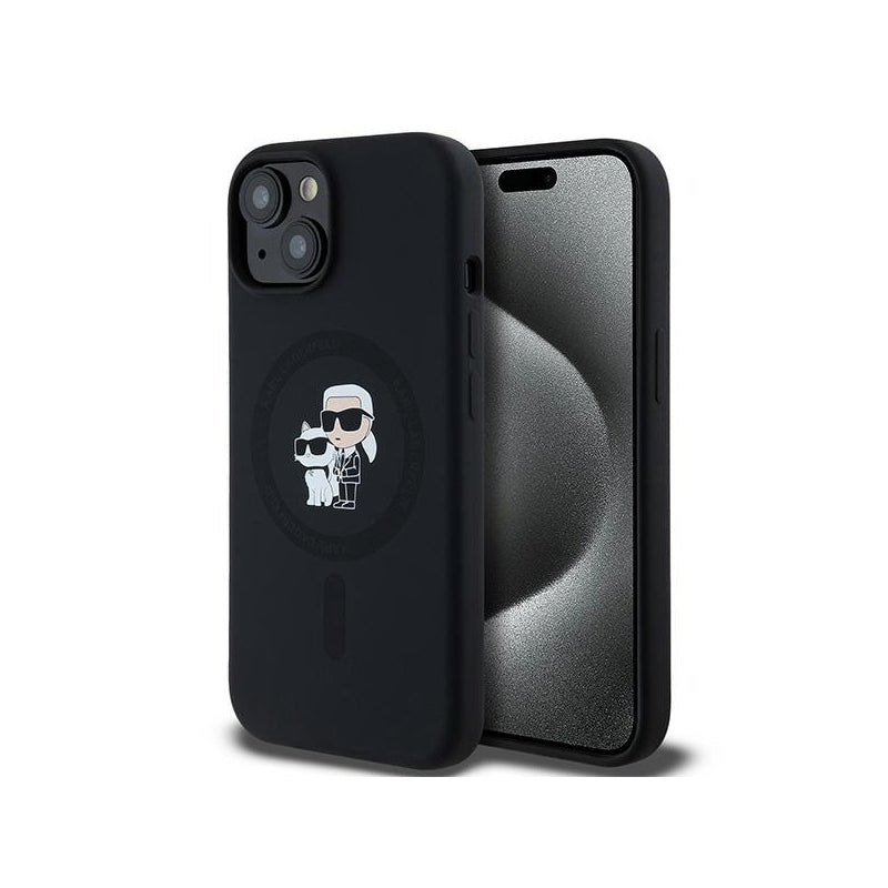 Husa MagSafe pentru Apple iPhone 15 Plus, Karl Lagerfeld, Silicone Karl & Choupett