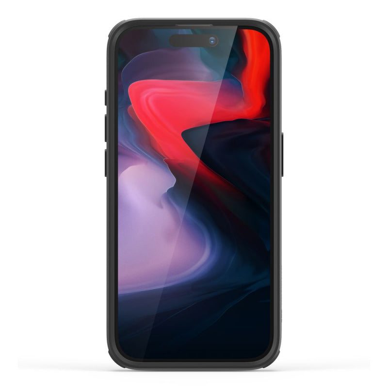 Husa MagSafe pentru Apple iPhone 15 Pro, ESR, Classic Hybrid Kickstand - Neagra Transparenta - NotebookGsm