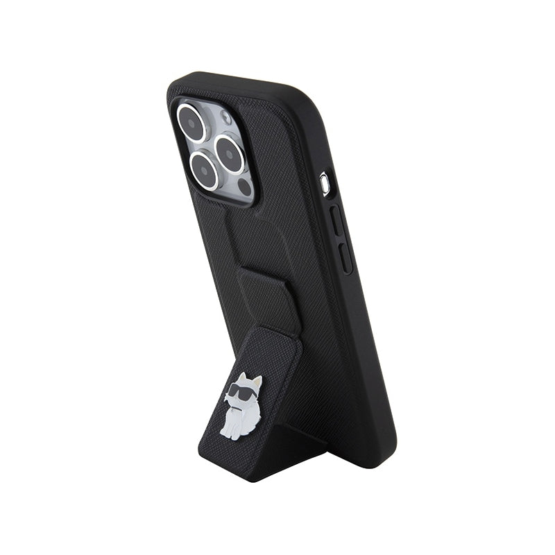 Husa MagSafe pentru Apple iPhone 15 Pro Max, Karl Lagerfeld, Saffiano Gripstand Choupett