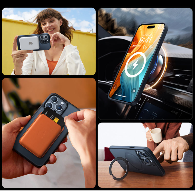 Husa MagSafe pentru Apple iPhone 15 Pro, Torras, Ostand