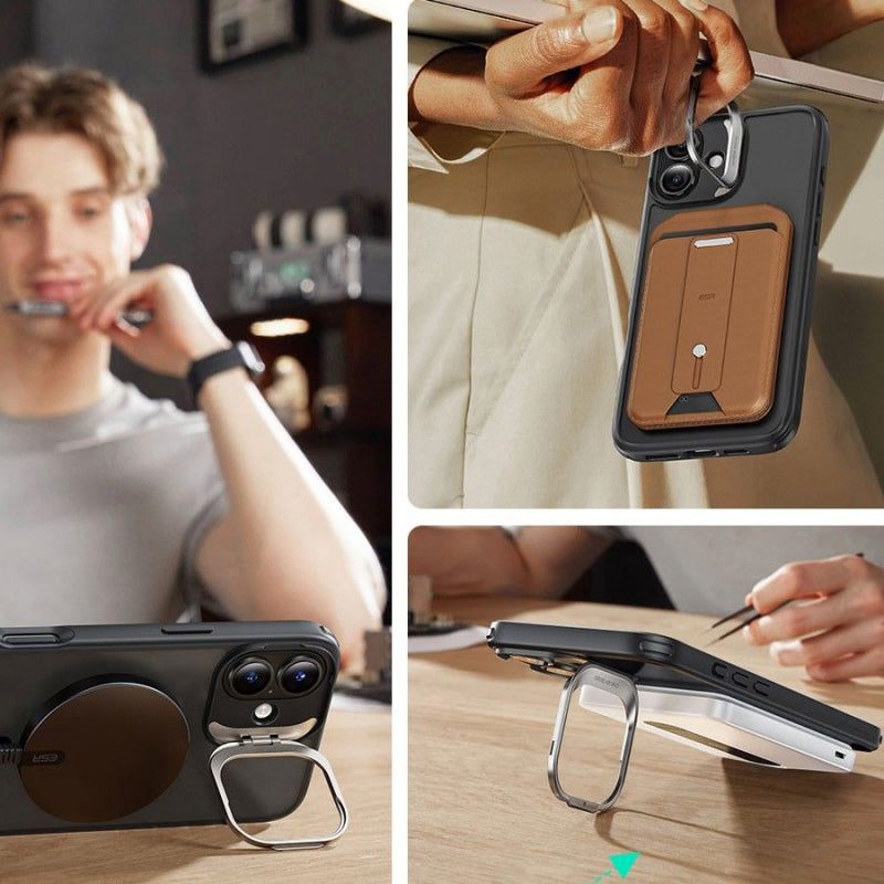 Husa MagSafe pentru Apple iPhone 16, ESR, Classic Hybrid Kickstand with Screen Protecto