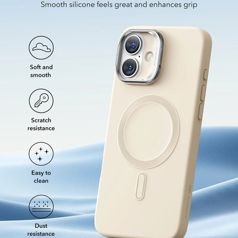 Husa MagSafe pentru Apple iPhone 16 Plus, ESR, Cloud Soft Kickstand