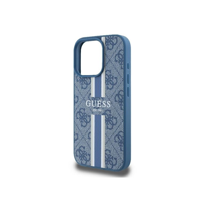 Husa MagSafe pentru Apple iPhone 16 Pro, Guess, 4G Printed Stripe