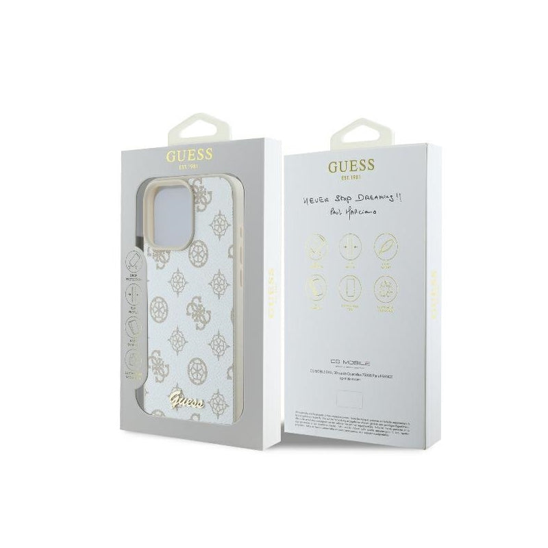 Husa MagSafe pentru Apple iPhone 16 Pro, Guess, Peony Script