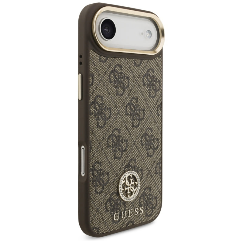 Husa MagSafe pentru Apple iPhone 17 Air, Guess, 4G Strass Log