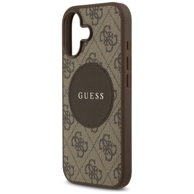 Husa MagSafe pentru Apple iPhone 17, Guess, 4G Circle Classic Log