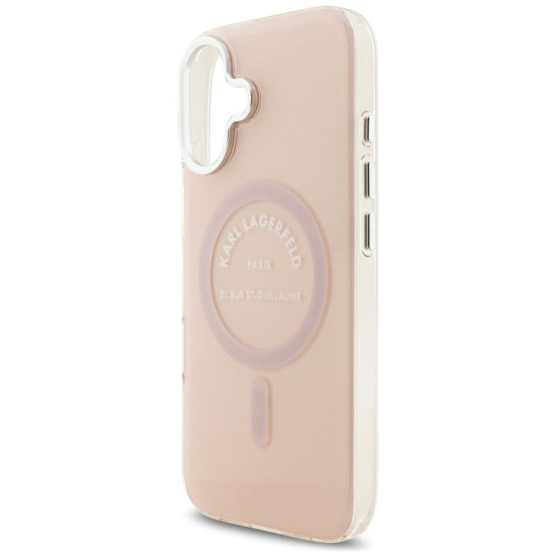 Husa MagSafe pentru Apple iPhone 17, Karl Lagerfeld, IML Logo RSG - Roz - NotebookGsm