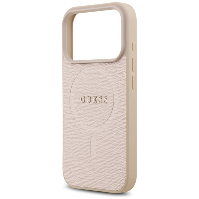 Husa MagSafe pentru Apple iPhone 17 Pro, Guess, Saffiano Classic Log