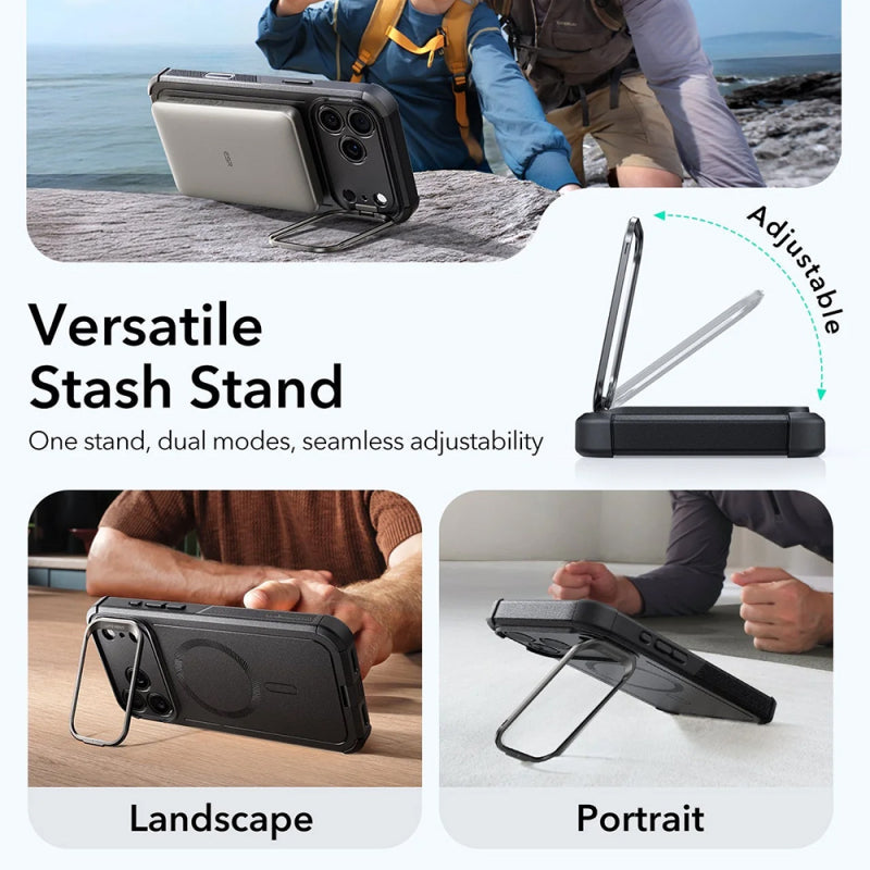 Husa MagSafe pentru Apple iPhone 17 Pro Max, ESR, Cyber Armor Kickstand