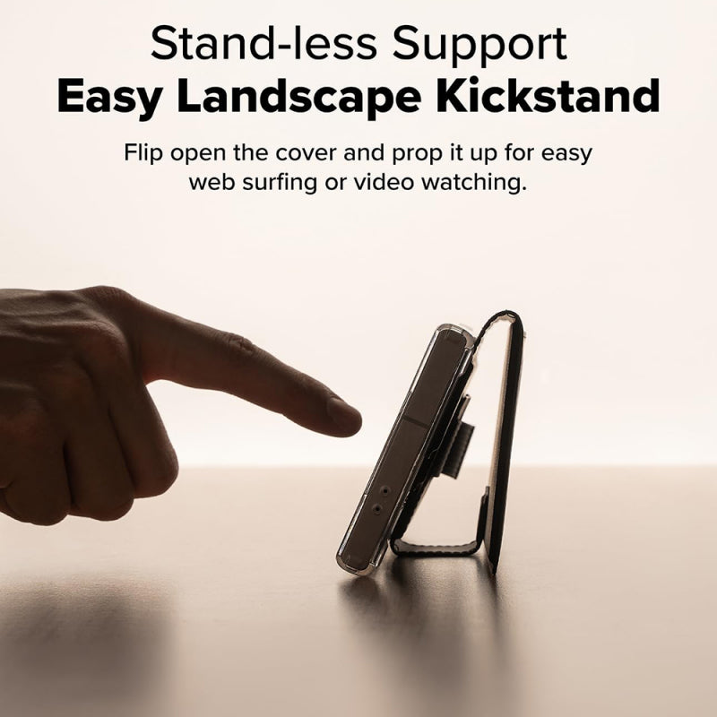 Husa MagSafe pentru Samsung Galaxy S23 Ultra S918, Ringke, Folio Grip Wallet, Neagra, Resigilat