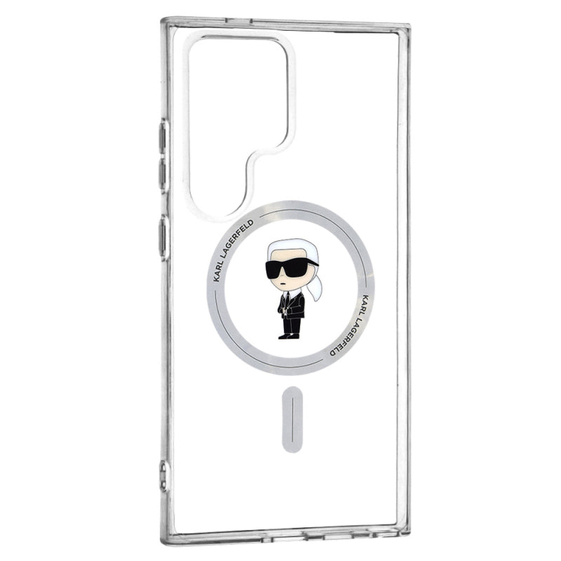 Husa MagSafe pentru Samsung Galaxy S24 Ultra S928, Karl Lagerfeld, IML Ikonik Karl