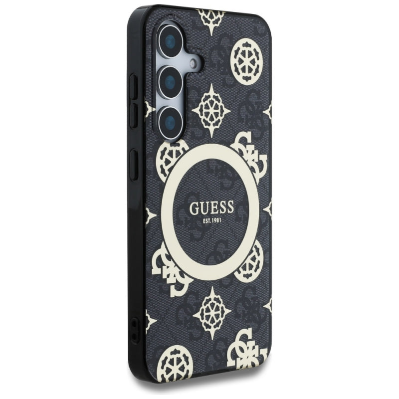 Husa MagSafe pentru Samsung Galaxy S25 S931, Guess, IML Peony On 4G Background
