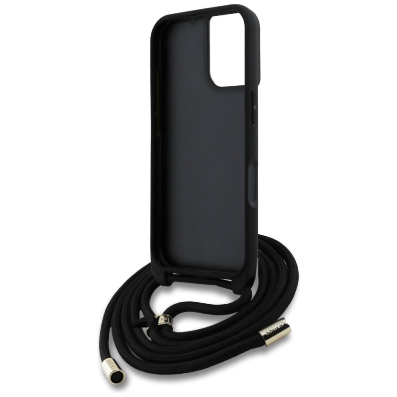 Husa pentru Apple iPhone 16, Guess, 4G CBDY Big Logo with Cord Strap