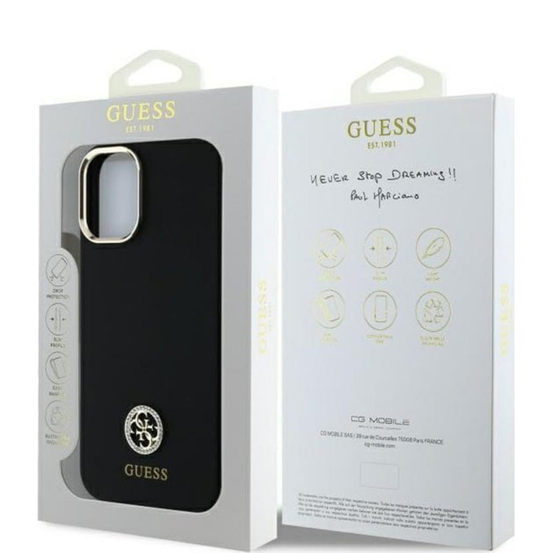 Husa pentru Apple iPhone 16, Guess, Logo Strass 4G