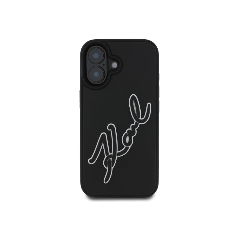 Husa pentru Apple iPhone 16, Karl Lagerfeld, 3D Rubber Signatu