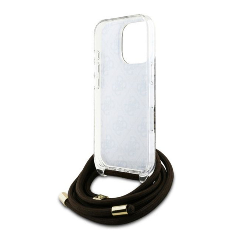 Husa pentru Apple iPhone 16 Pro, Guess, Crossbody Cord 4G Print