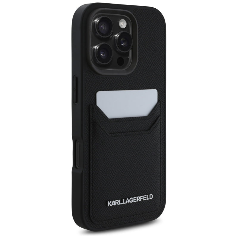 Husa pentru Apple iPhone 16 Pro, Karl Lagerfeld, Grained Cardslots