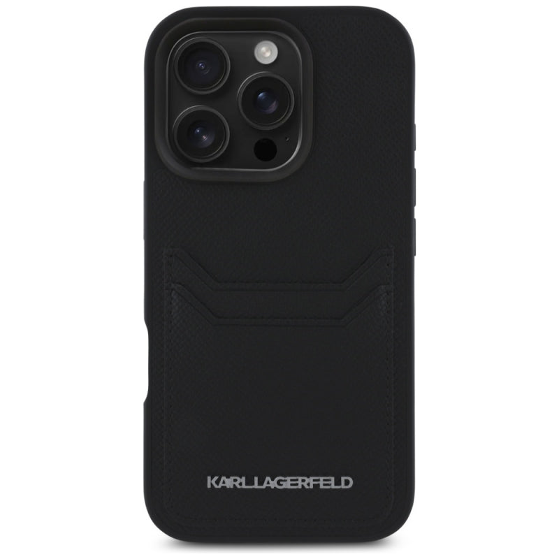 Husa pentru Apple iPhone 16 Pro, Karl Lagerfeld, Grained Cardslots