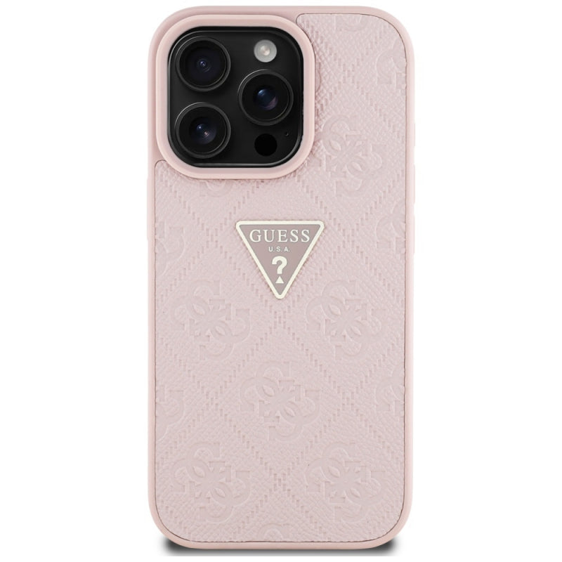Husa pentru Apple iPhone 16 Pro Max, Guess, Hot Stamp 4G Pattern Triangle Log