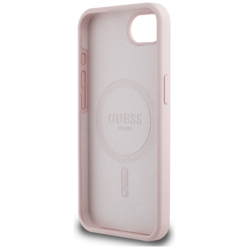 Husa pentru Apple iPhone 16e, Guess, Script Metal Log