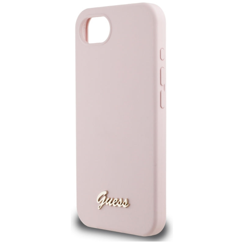 Husa pentru Apple iPhone 16e, Guess, Script Metal Log
