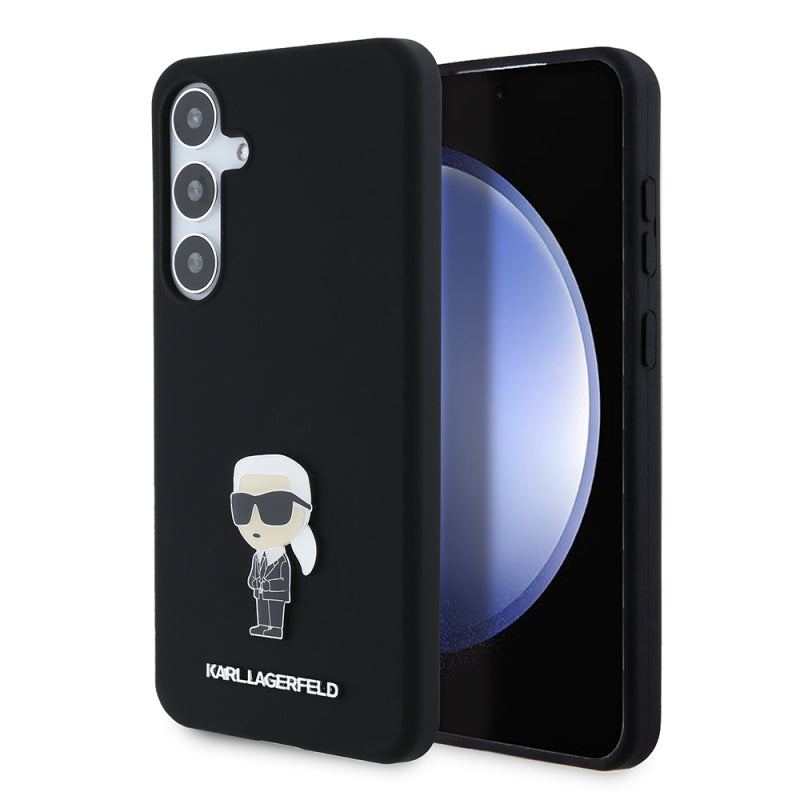 Husa pentru Samsung Galaxy S24+ S926, Karl Lagerfeld, Silicone Ikonik Karl Metal