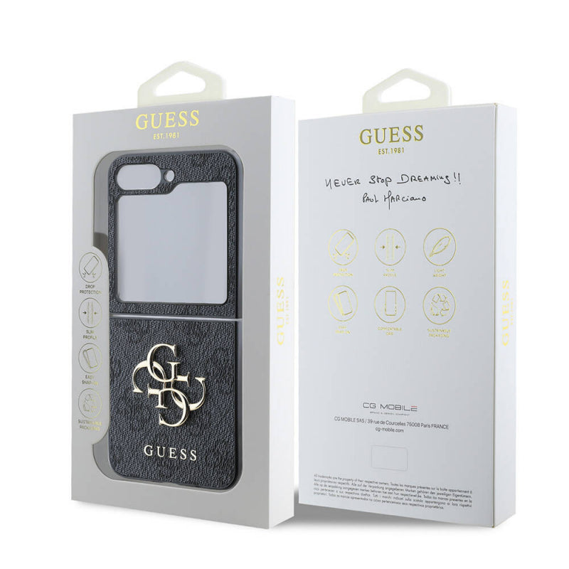 Husa pentru Samsung Galaxy Z Flip7 FE F761 / Z Flip6 F741, Guess, 4G Metal Logo