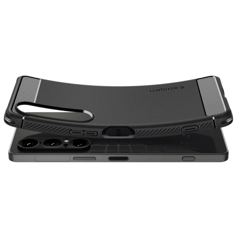 Husa pentru Sony Xperia 1 VII, Spigen, Rugged Armo - Neagra Mata - NotebookGsm