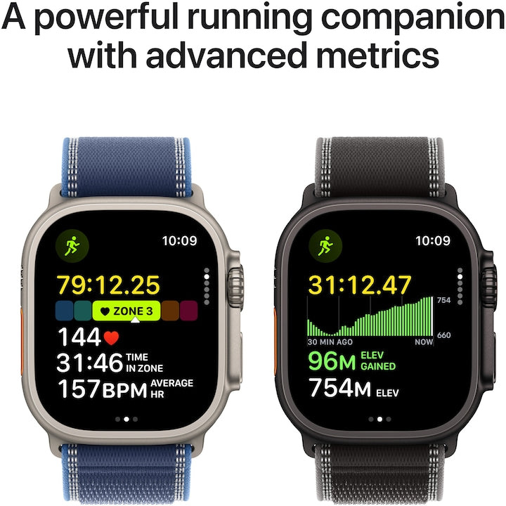 Apple Watch Ultra 3, GPS, Cellular, Carcasa Natural Titanium 49mm, Light Blue Alpine Loop - Medium