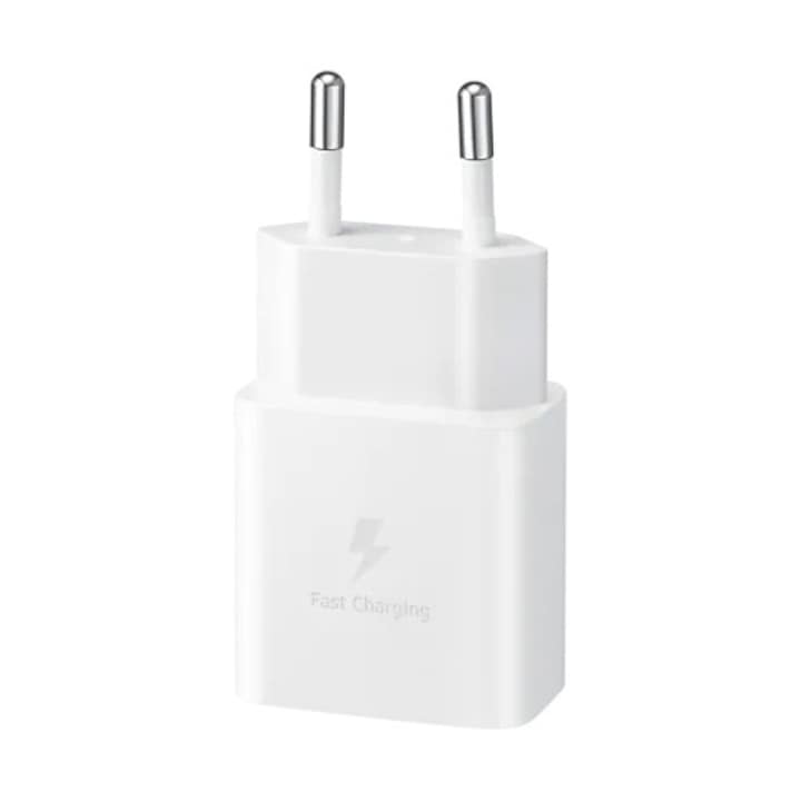Incarcator retea original Samsung fast charging, USB Type C, 15W - White