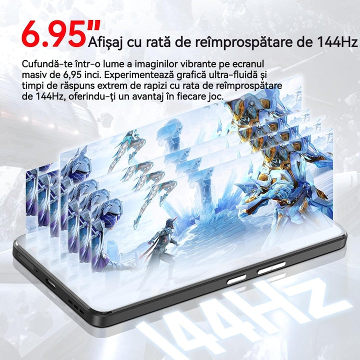 Cubot MAX 5, 5G, 6.95" FHD+ 144Hz, 24GB RAM (12GB + 12GB extensibil), 256GB ROM, Android 14, MediaTek Dimensity 8200, 100MP + 32MP, NFC, OTG, 5100mAh, Dual SIM