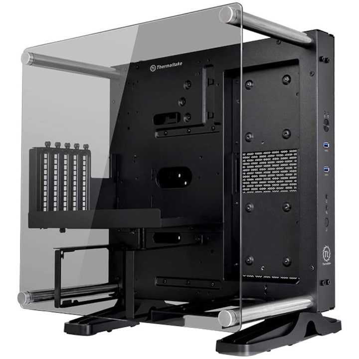 Carcasa Thermaltake Core P1 Tempered Glass, Mini Tower, fara sursa, mATX, Black