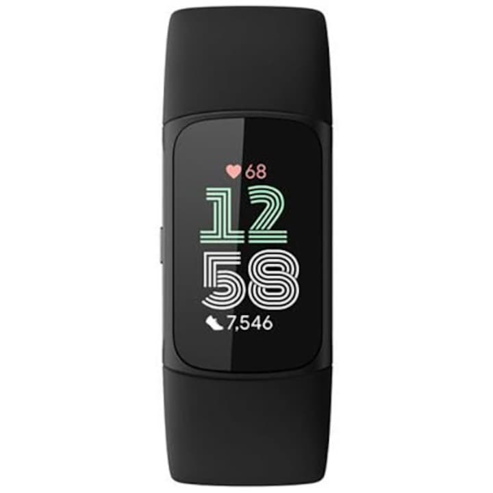 Bratara fitness Fitbit Charge 6, GPS + GLONASS, Bluetooth, NFC, Black - Desigilat