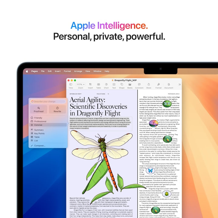 Laptop Apple MacBook Air 13", cu procesor Apple M4, 10 nuclee CPU si 10 nuclee GPU, 24GB RAM, 512GB, Tastatura DE, Midnight