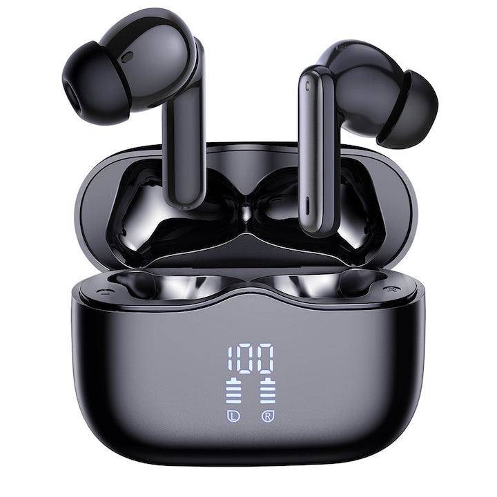 Casti audio Wireless In-Ear Techsuit®️ VelarX One cu Anulare Activa a Zgomotului, Bluetooth 5.4, Sunet Puternic Driver Audio 13mm si Sistem cu 4 Microfoane pentru Apeluri Clare (ENC) – Autonomie pana la 26 Ore. Universale
