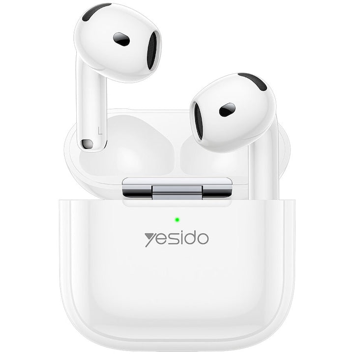 Căști wireless Yesido TWS31, Bluetooth 5.4, alb, in ear, autonomie 4 ore