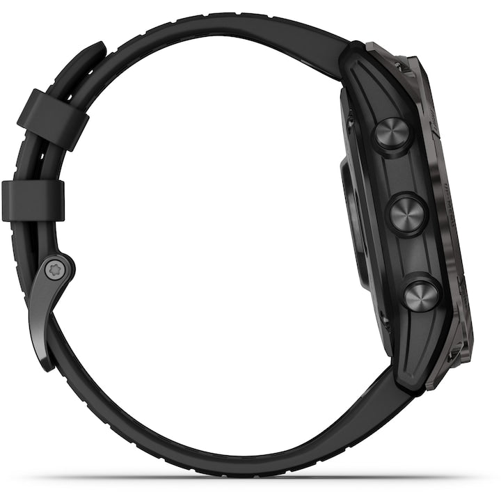 Smartwatch Garmin Fenix 7X Pro Solar, Glass, curea Neagra, Slate Grey