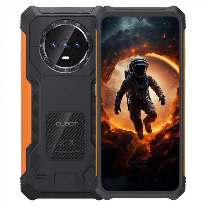 Cubot KingKong ES, Negru, 5G, 6.56" HD+ 90Hz, 16GB RAM (6GB+10GB extensibili), 128GB ROM, 48MP+2MP, Android 14, Unisoc T606, 5100mAh, NFC, Dual SIM