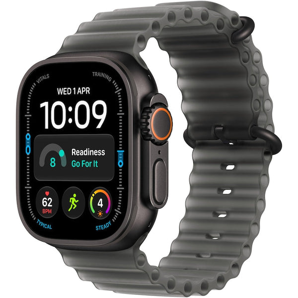 Apple Watch Ultra 4 din titan negru, cu curea Ocean