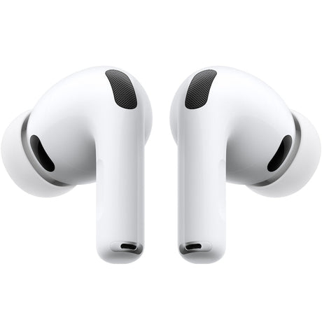 Căști Apple AirPods Pro 3 albe, văzute din față