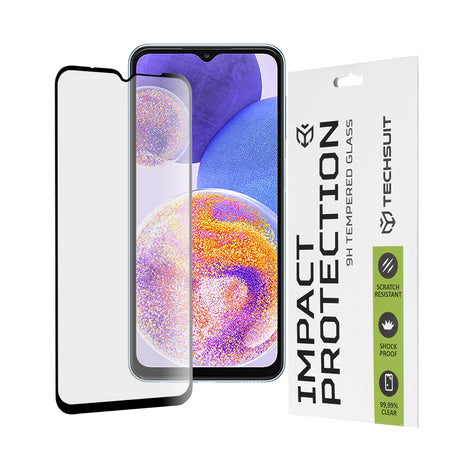 Folie sticlă Techsuit pentru Galaxy A13 4G / Samsung M13 / Samsung A23, neagră