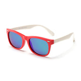 Techsuit Sunglasses Polarised (D802), for Kids, UV Protection, Rosu / White / Green