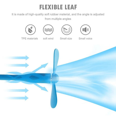 Techsuit Mini USB Fan (TUF1), Portable, Flexible, Bendable, 5V, Roz