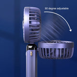 Techsuit Handheld Fan (N15), Foldable Design, Digital Display, Ultra Silent, 1800mAh, Verde