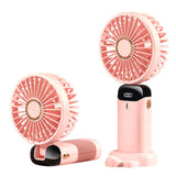 Techsuit Handheld Fan (N15), Foldable Design, Digital Display, Ultra Silent, 1800mAh, Roz