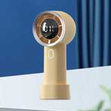 Techsuit Handheld Fan (HX130), Digital Display, Ultra Silent, 1200mAh, Galben