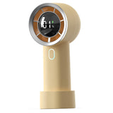 Techsuit Handheld Fan (HX130), Digital Display, Ultra Silent, 1200mAh, Galben