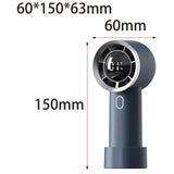 Techsuit Handheld Fan (HX130), Digital Display, Ultra Silent, 1200mAh, Albastru
